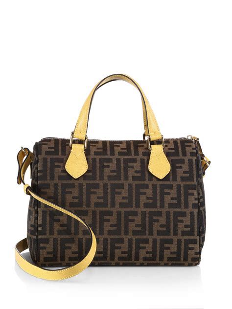 fendi brown fabric bag|fendi brown handbag.